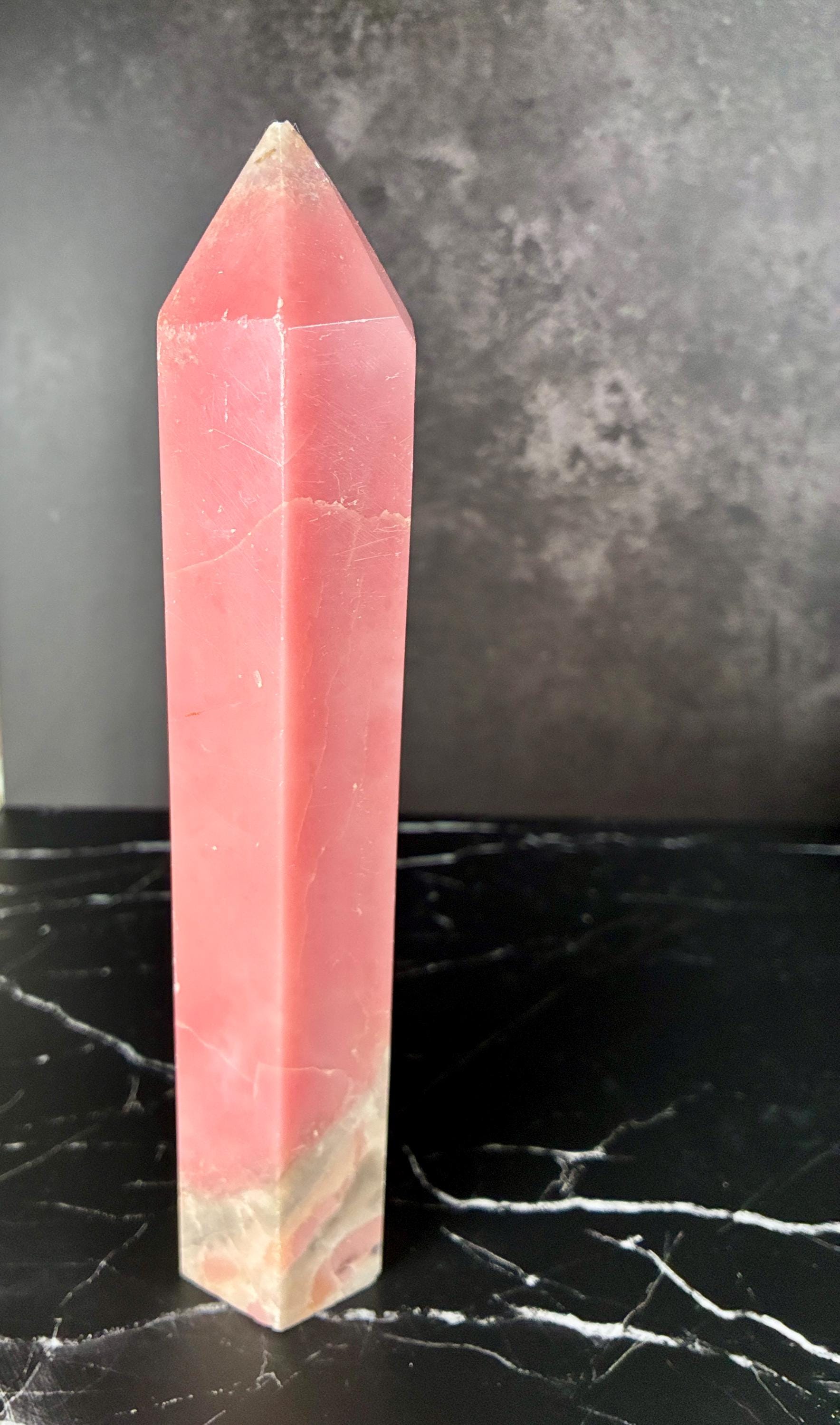 Pink Opal Crystal Set | Hemimorphite & Flower Agate Towers
