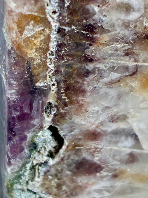 Dream Veil Duo • Amethyst & White Plume Agate Crystal Towers • Collector Statement Pair