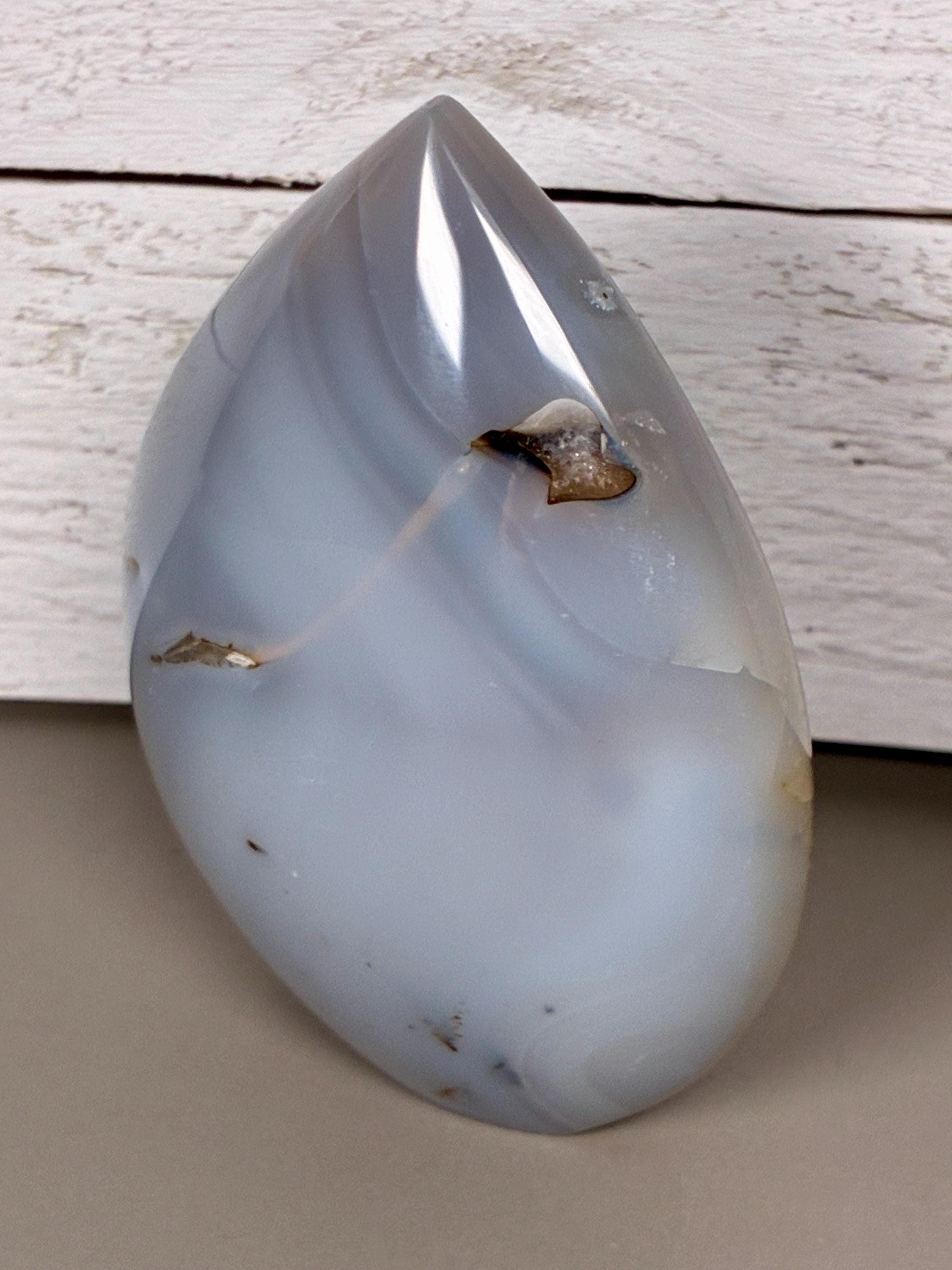 blue chalcedony, moss agate, druzy crystal, crystal flame, freeform crystal, collector stone, agate decor, blue crystal, moss crystal, gemstone decor, shelf crystal, polished stone, dreamy decor